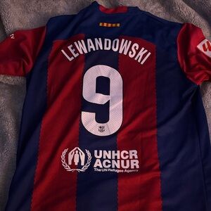 Nike FCB Lewandowski soccer jersey